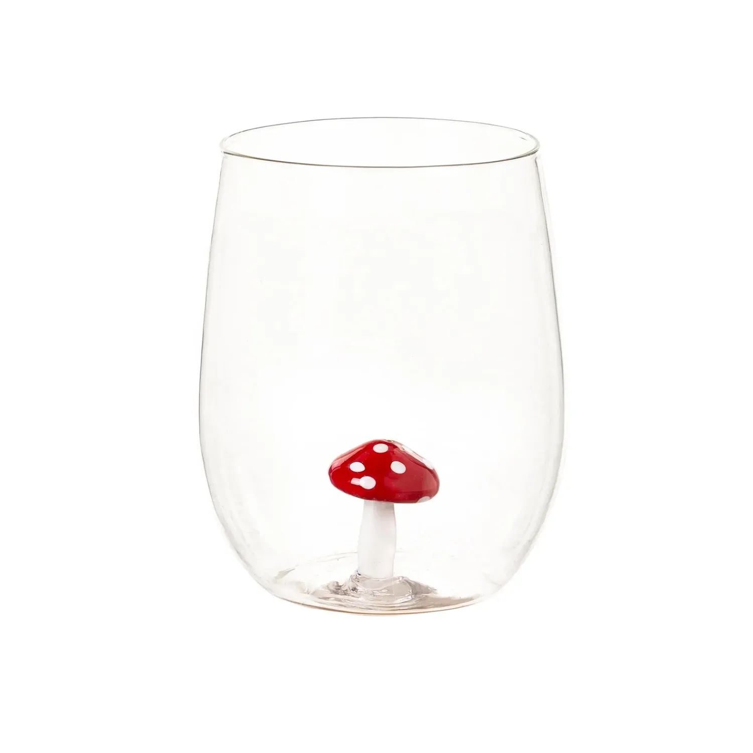 Plow & Hearth Wine Glasses>17oz. Stemless Figurine Glass w/ Gift Box, Mushroom