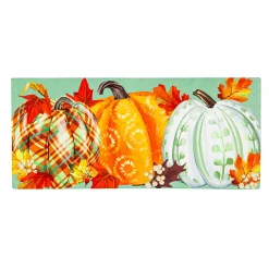 Plow & Hearth Interchangeable Mats>Painted Fall Pumpkins Sassafras Switch Mat