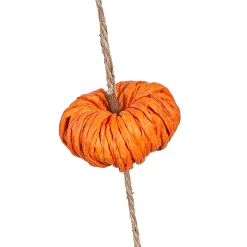 Plow & Hearth Lighted Trees & Garlands>Paper Rope Pumpkin Garland, Orange