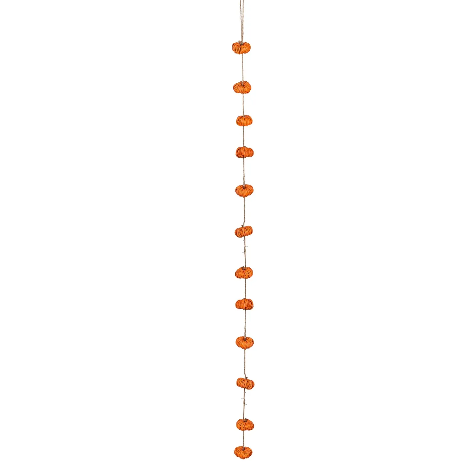 Plow & Hearth Lighted Trees & Garlands>Paper Rope Pumpkin Garland, Orange