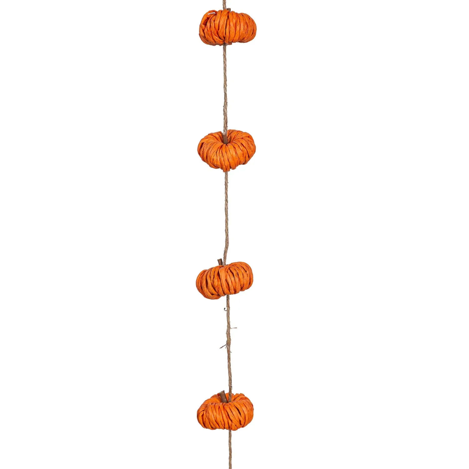 Plow & Hearth Lighted Trees & Garlands>Paper Rope Pumpkin Garland, Orange
