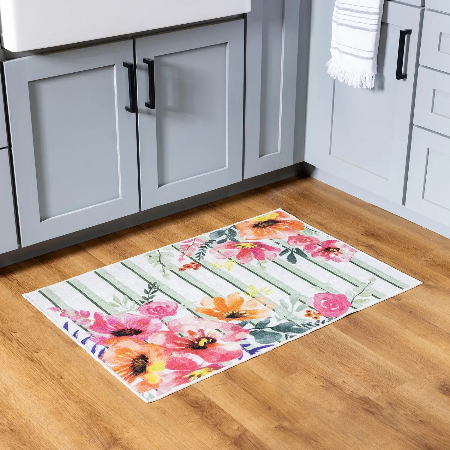 Plow & Hearth Washable Mats>Pastels of Nature Washable Accent Rug, 2' x 3'