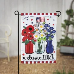 Plow & Hearth Garden Flags>Patriotic Floral Applique Garden Flag
