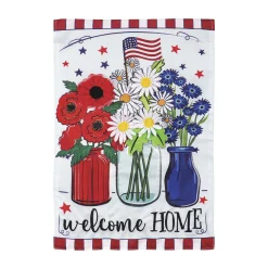Plow & Hearth Garden Flags>Patriotic Floral Applique Garden Flag