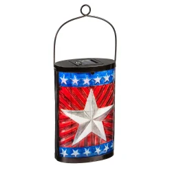 Plow & Hearth Solar Accents|Lighted Garden Decorations>Patriotic Star Flag Solar Lantern