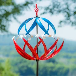 Plow & Hearth Wind Spinners>Patriotic Stars Wind Spinner