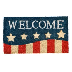 Plow & Hearth Coir Mats>Patriotic Stripes Coir Mat