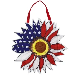 Plow & Hearth Fabric Door Hangers>Patriotic Sunflower Door Decor