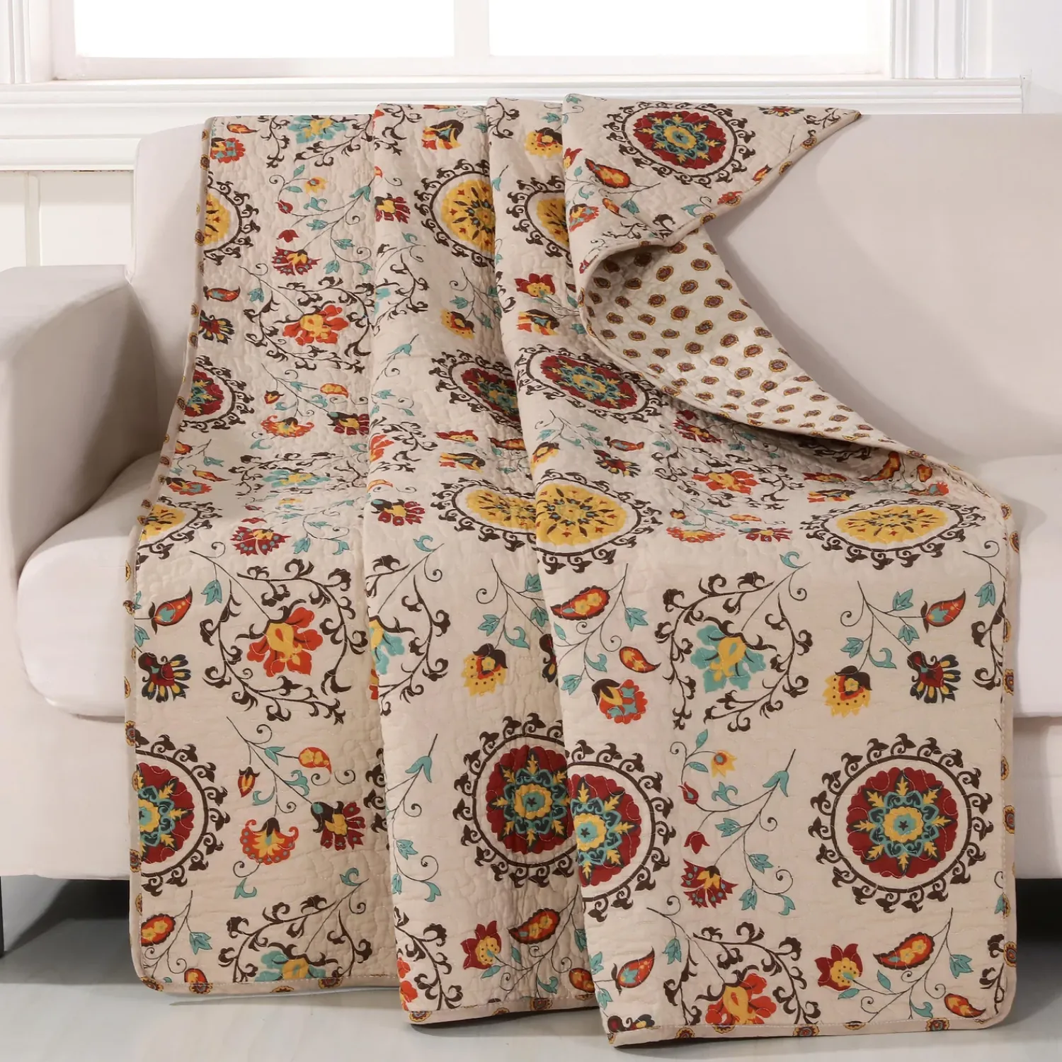 Plow & Hearth Quilts & Bedspreads|Throws & Blankets>Patterned Quilted Throw
