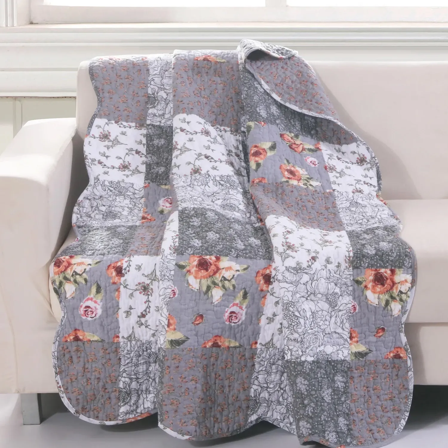 Plow & Hearth Quilts & Bedspreads|Throws & Blankets>Patterned Quilted Throw