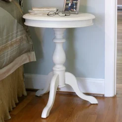 Plow & Hearth Accent Tables>Pedestal-Based Wooden Accent Table