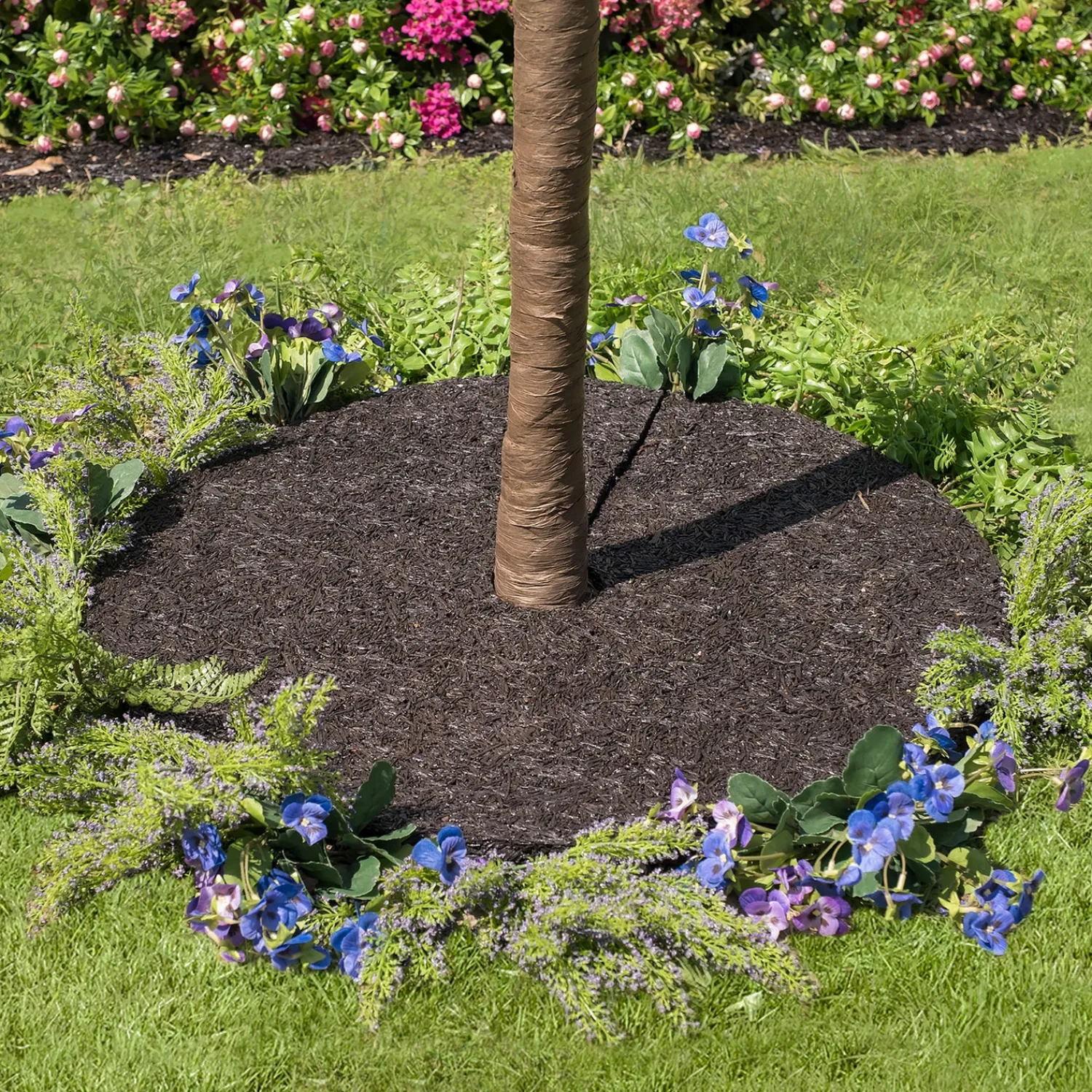 Plow & Hearth Garden Fencing & Edging|Garden Tools & Supplies>Permanent Mulch Recycled Rubber Tree Ring, 36" dia.