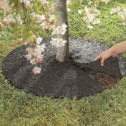 Plow & Hearth Garden Fencing & Edging|Garden Tools & Supplies>Permanent Mulch Recycled Rubber Tree Ring, 36" dia.