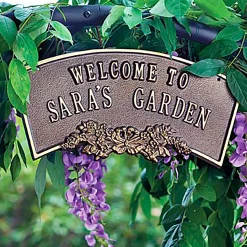 Plow & Hearth Arbors & Trellises|Address Signs & Wall Plaques>Personalized Arbor Plaque Bronze