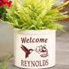 Plow & Hearth Planters & Plant Stands>Personalized Stoneware Crock with Hummingbird
