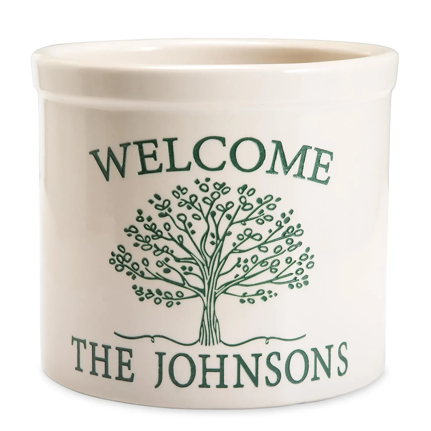 Plow & Hearth Planters & Plant Stands>Personalized Tree of Life Crock