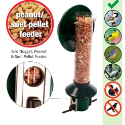 Plow & Hearth Bird Feeders>PestOff Bird Feeder For Peanuts, Dried Meal Worms, Suet And Wild Bird Nuggets