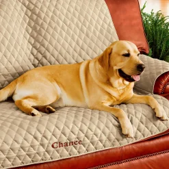 Plow & Hearth Furniture Covers|Pet Products>Pet Loveseat Polyester Protective Cover, Chocolate