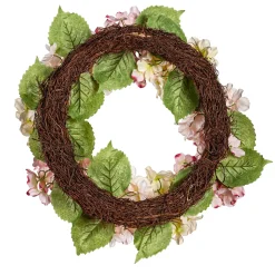 Plow & Hearth Wreaths|Faux Flowers & Plants>Pink Hydrangea Wreath