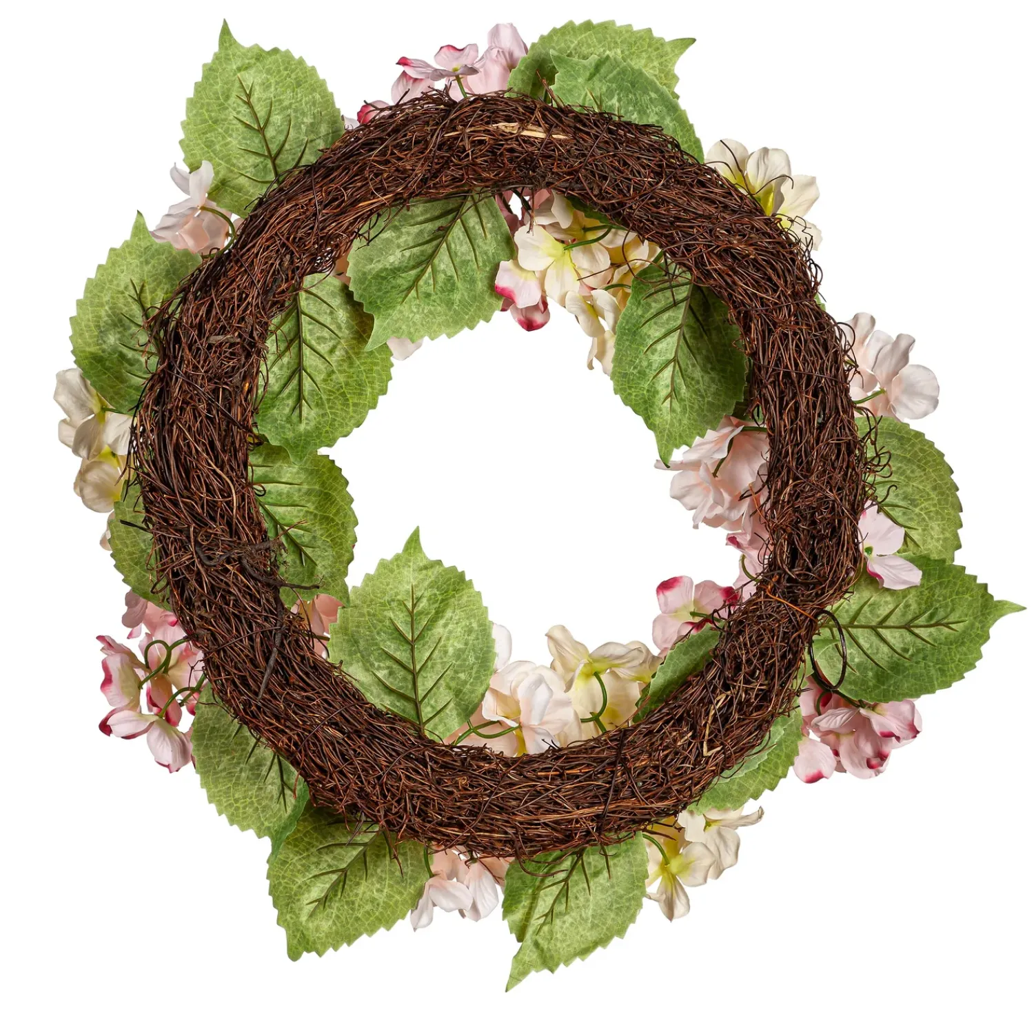 Plow & Hearth Wreaths|Faux Flowers & Plants>Pink Hydrangea Wreath