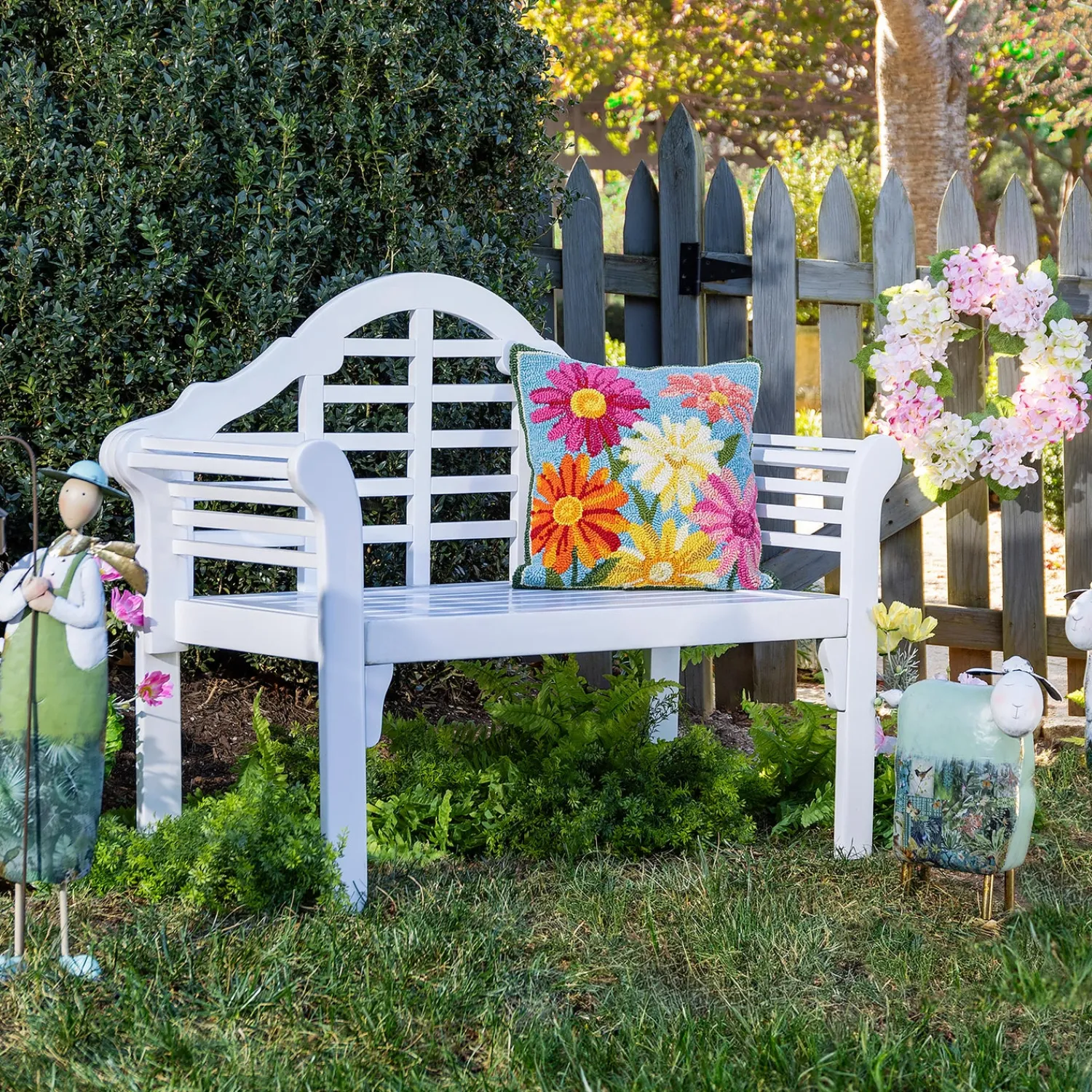 Plow & Hearth Wreaths|Faux Flowers & Plants>Pink Hydrangea Wreath