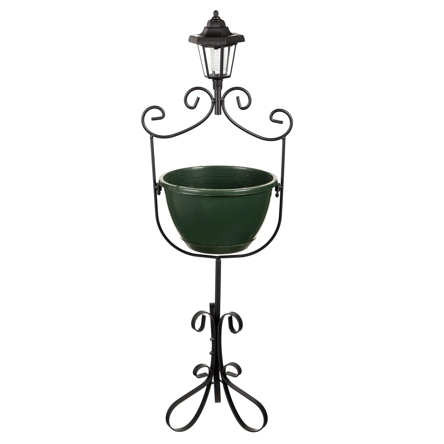 Plow & Hearth Solar Accents|Planters & Plant Stands>Plantar with Solar Light