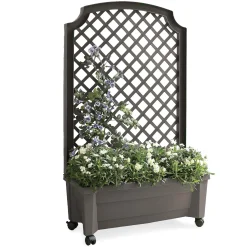 Plow & Hearth Planters & Plant Stands|Arbors & Trellises>Planter With Trellis And Self-Watering Reservoir