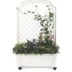 Plow & Hearth Planters & Plant Stands|Arbors & Trellises>Planter With Trellis And Self-Watering Reservoir