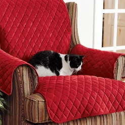 Plow & Hearth Pet Products>Polyester Pet Sofa Protective Cover Red