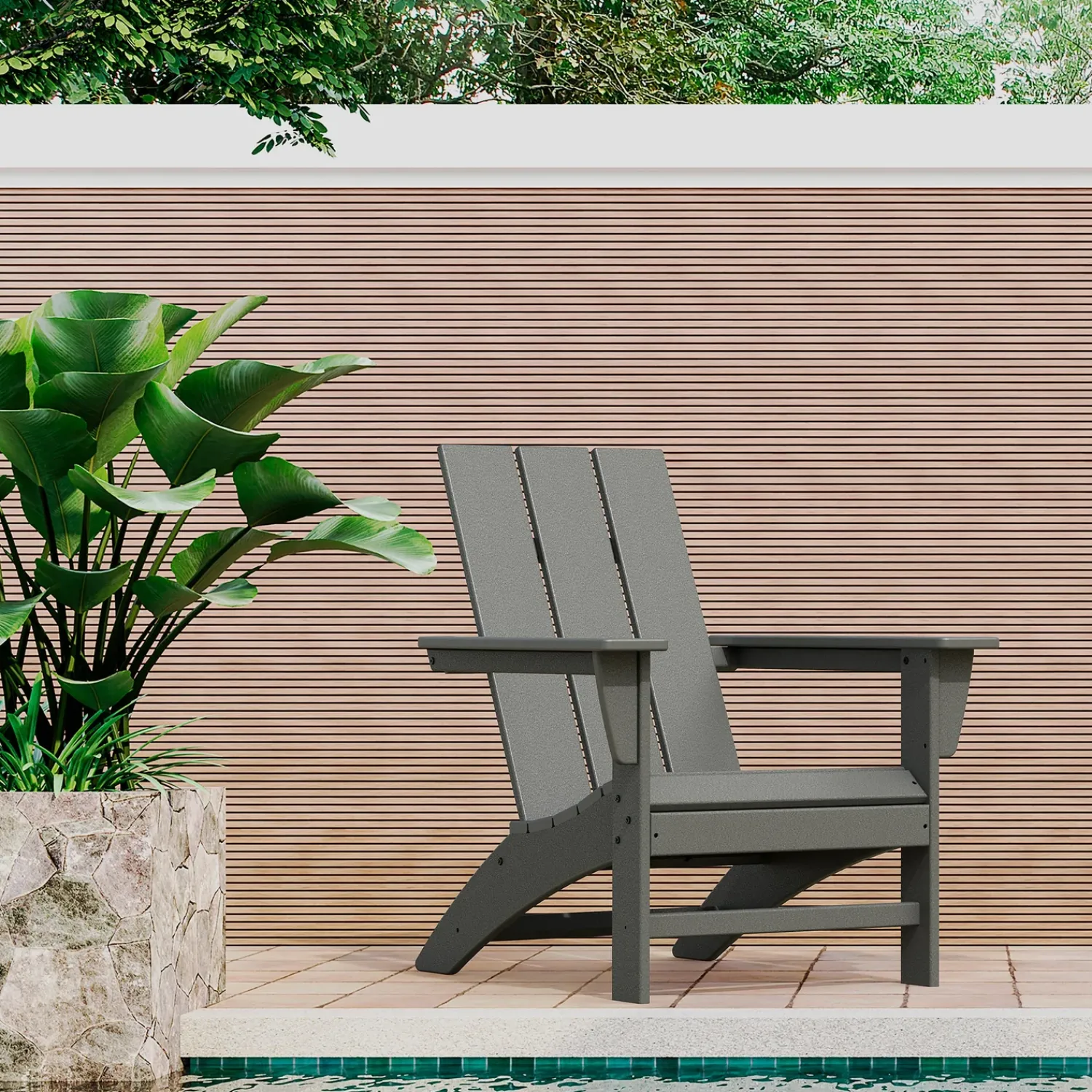 Plow & Hearth Chairs & Rockers|Rockers & Gliders>POLYWOOD® Modern Adirondack Chair
