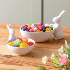 Plow & Hearth Serveware>Porcelain Bunny Bowls, Set of 2