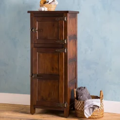 Plow & Hearth Chests & Storage Cabinets>Portland Ice Box Wood Jelly Cabinet with Replica Hardware