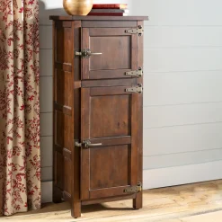 Plow & Hearth Chests & Storage Cabinets>Portland Ice Box Wood Jelly Cabinet with Replica Hardware