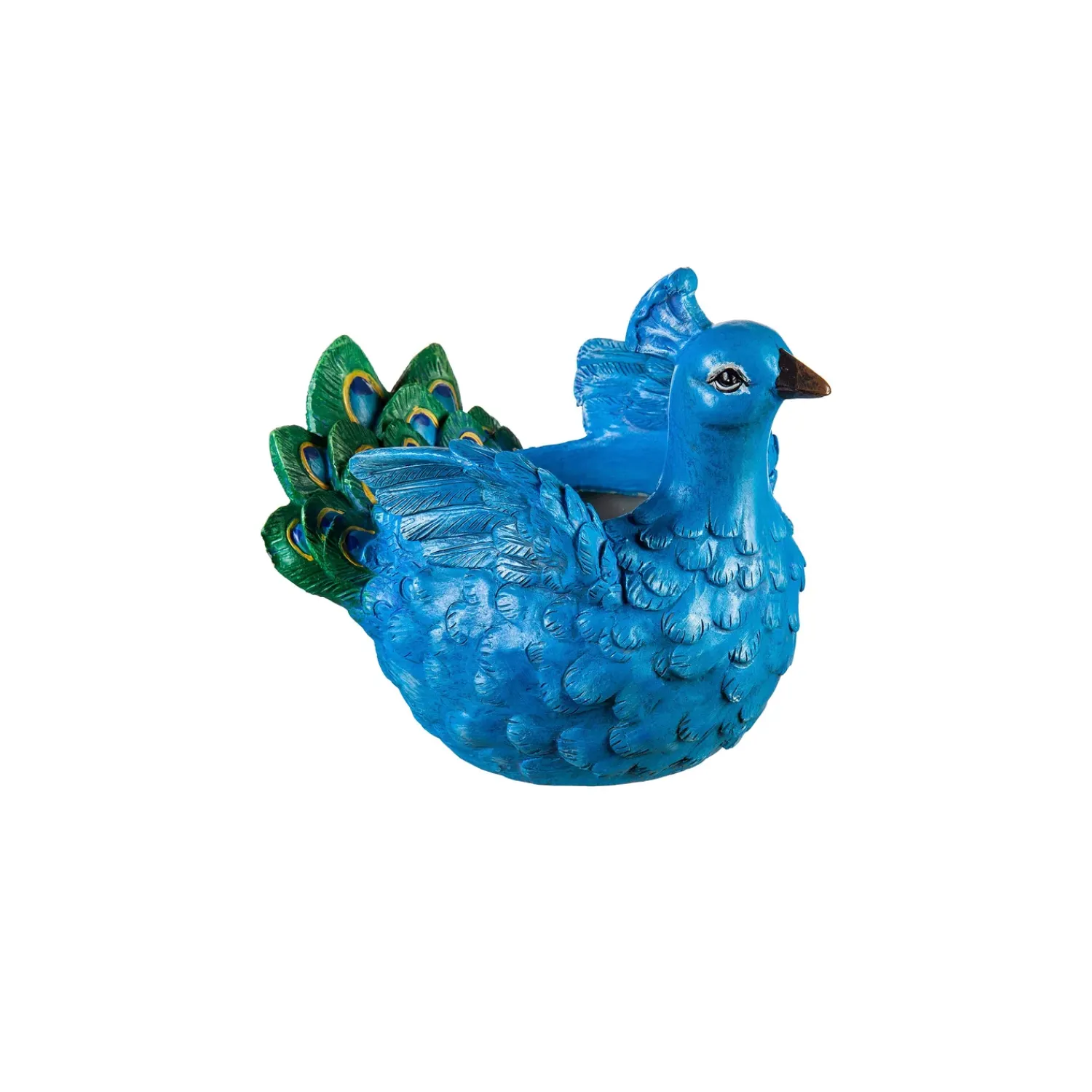 Plow & Hearth Planters & Plant Stands>Portly bird planter, peacock