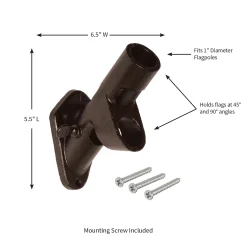 Plow & Hearth Flag Accessories>2-Position Cast Iron House Flag Bracket Bronze