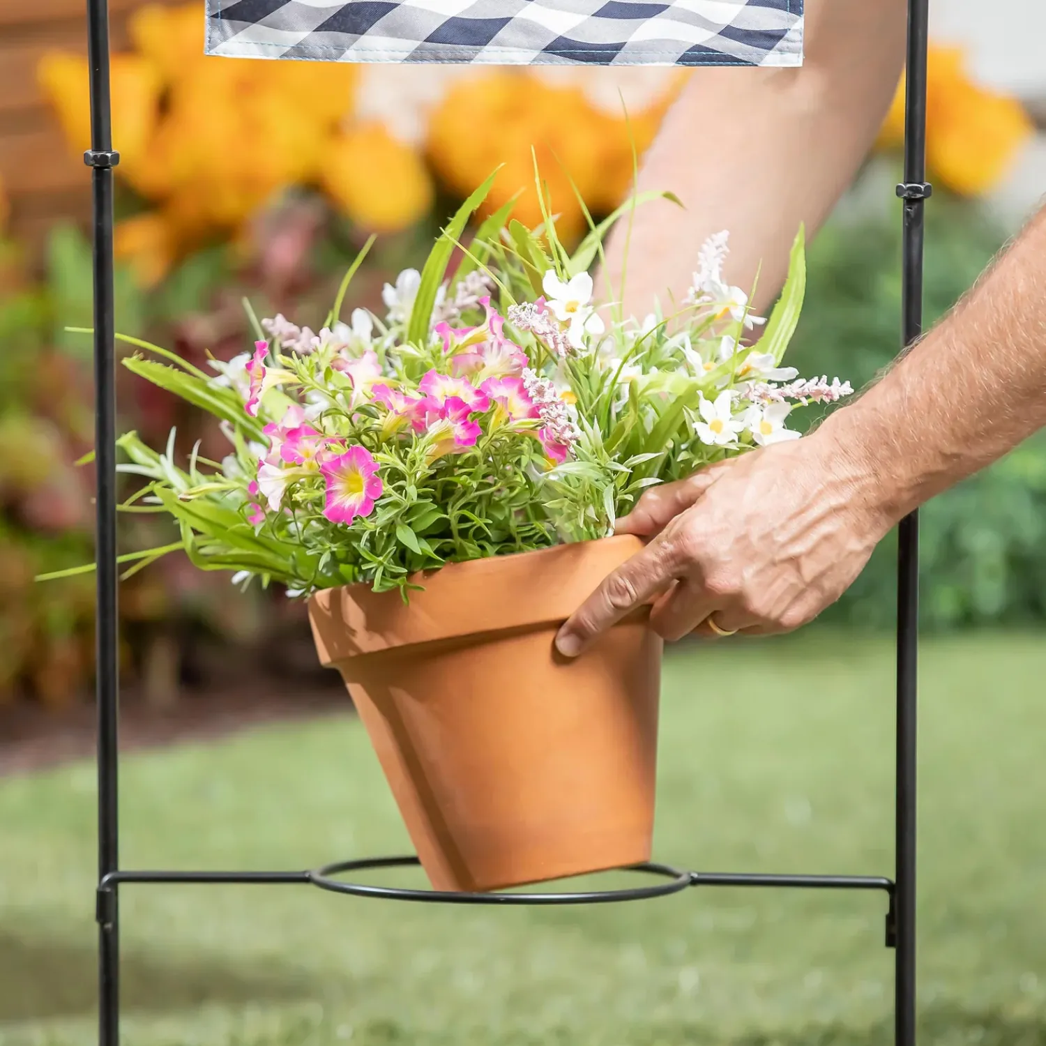 Plow & Hearth Flag Accessories>Potted Plant Garden Flag Stand