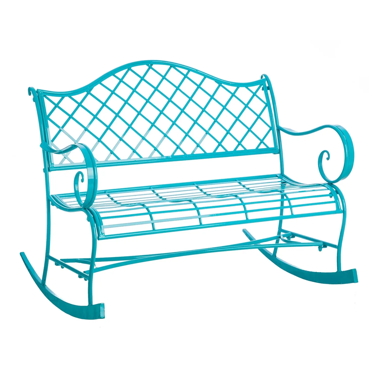 Plow & Hearth Outdoor Benches>Powder-Coated Indoor/Outdoor Metal Rocker Turquoise