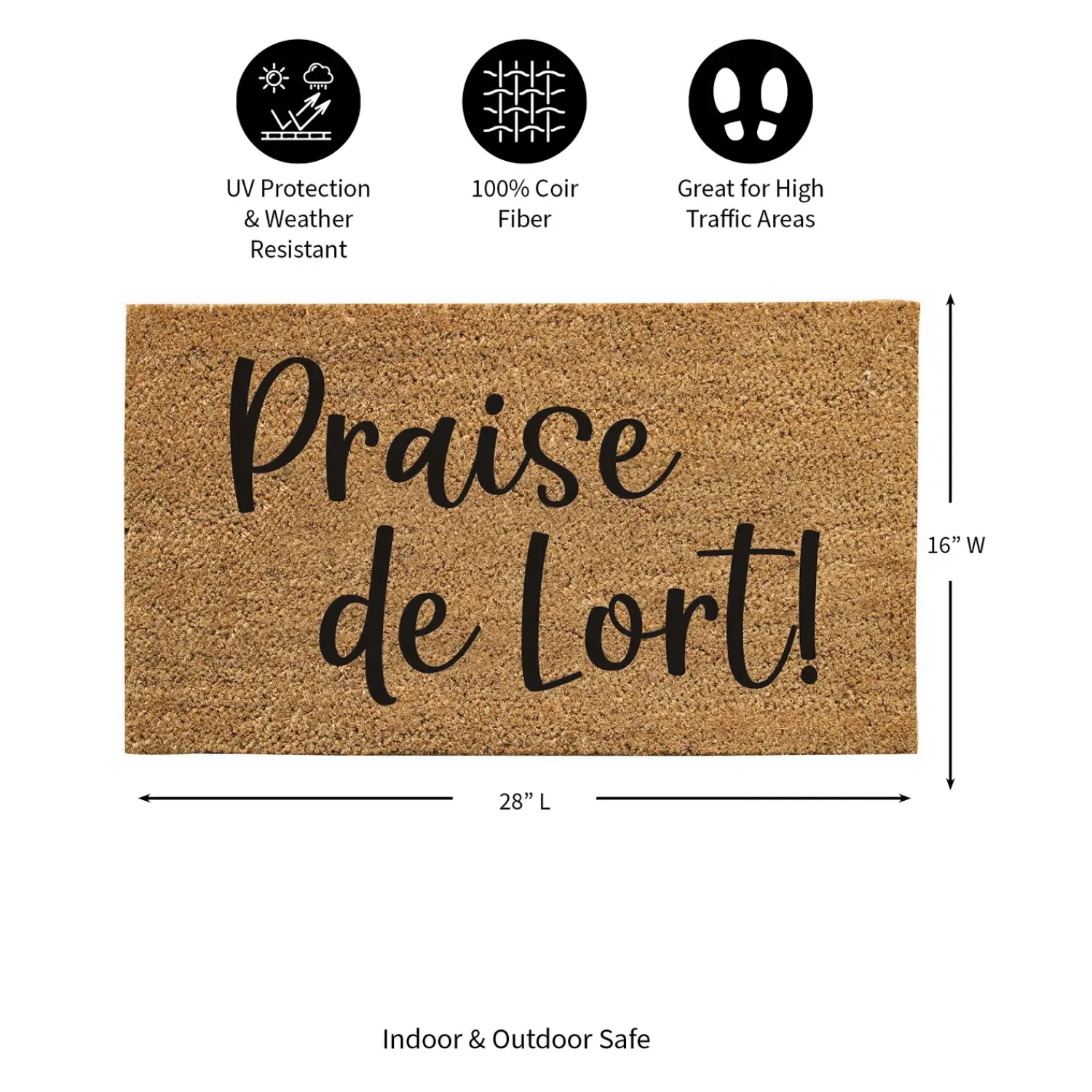 Plow & Hearth Coir Mats>Praise de Lort Coir Mat