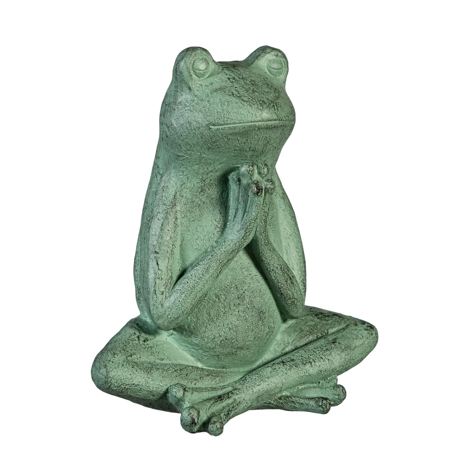 Plow & Hearth Garden Statues>Praying Verdigris Frog Statue, 11"H