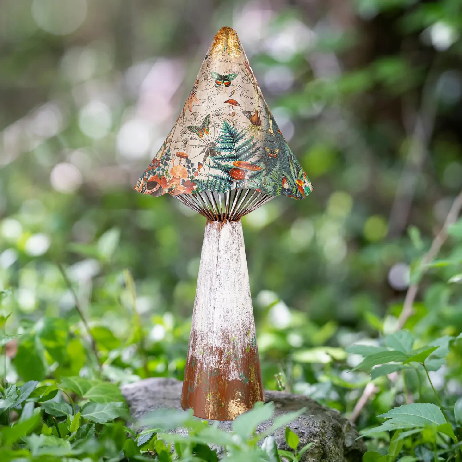 Plow & Hearth Garden Statues>Printed Metal Mushroom Garden Statue