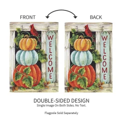 Plow & Hearth Garden Flags>Pumpkin Stack Garden Textured Suede Flag