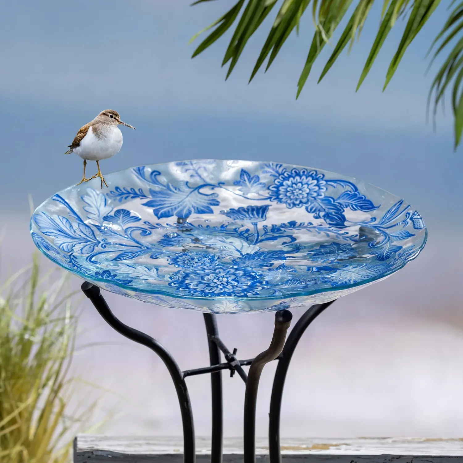 Plow & Hearth Birdbaths>18" Coastal Citrus Bird Bath