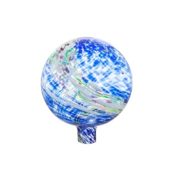 Plow & Hearth Gazing Balls>10" Glow in the Dark Glass Gazing Ball, Blue and Green