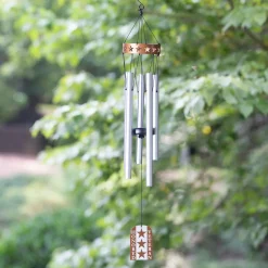 Plow & Hearth Wind Chimes & Mobiles|Memorial & Garden Plaques>30" H Memorial Veterans Windchime