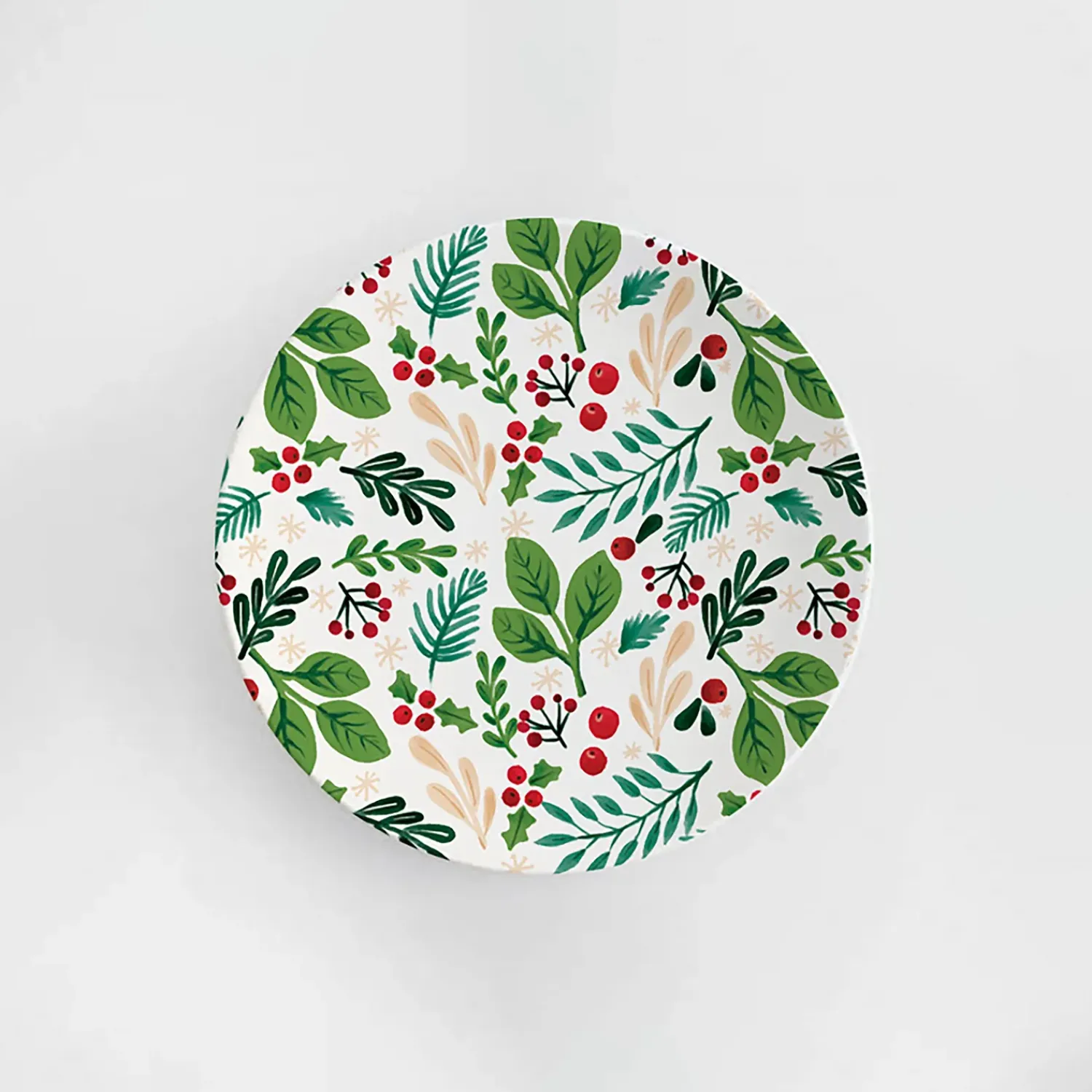 Plow & Hearth Plates & Platters>11" Melamine Dinner Plate, Holiday Greenhouse