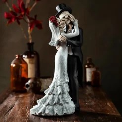 Plow & Hearth Decorative Accents>12.75" Resin Skeleton Couple Tabletop Décor