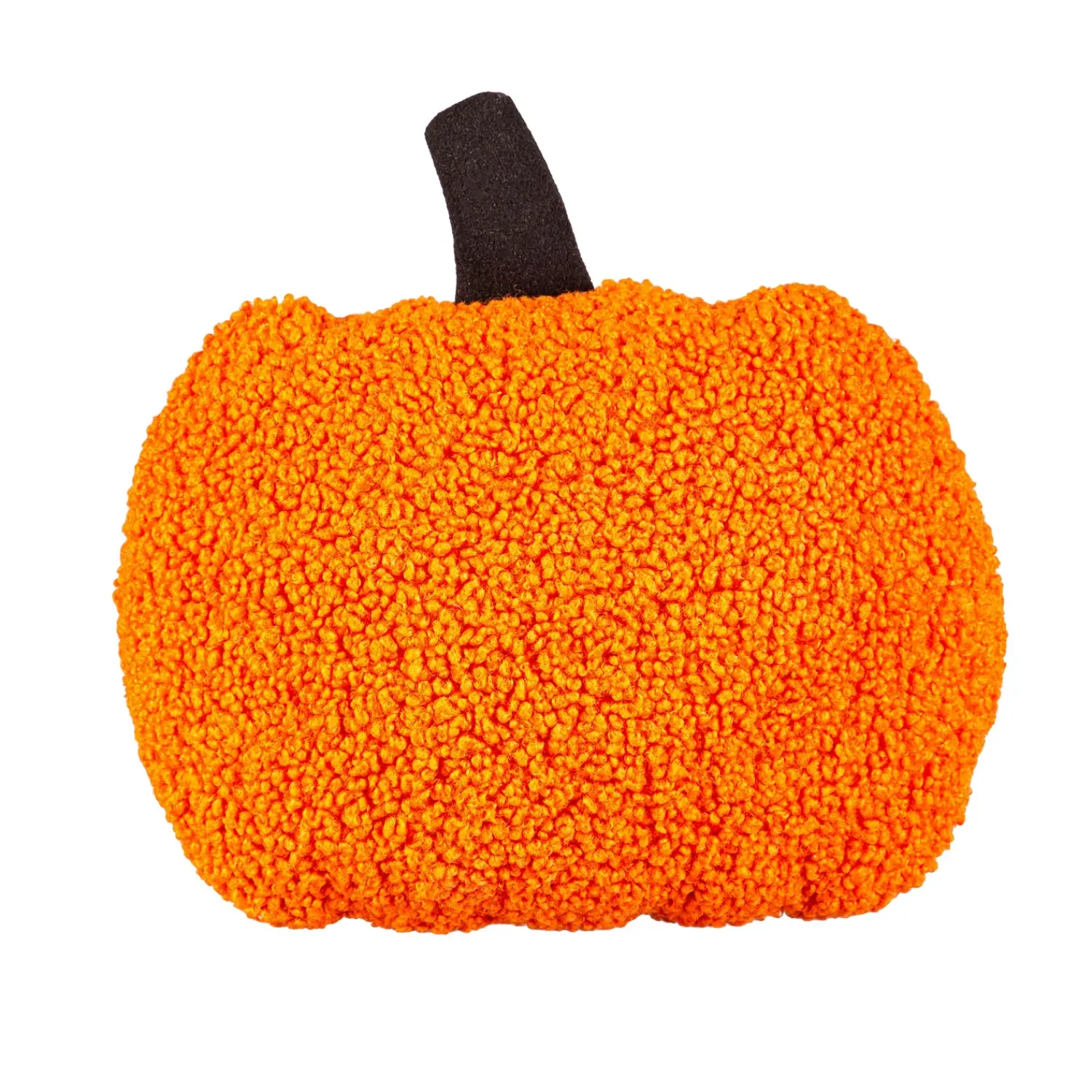 Plow & Hearth Decorative Pillows>13" Shaped Pillow with Embroidering, Jack-O-Lantern Pumpkin Orange
