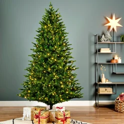 Plow & Hearth Lighted Trees & Garlands>7'3" Sussex Fir Christmas Tree with Warm White and Color-Changing LEDs