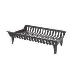 Plow & Hearth Fireplace Grates & Firebacks>27"Flat Bottom Fireplace Grate