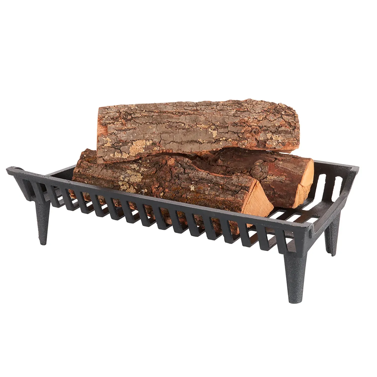 Plow & Hearth Fireplace Grates & Firebacks>27"Flat Bottom Fireplace Grate